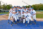 Baseball vs Babson  Wheaton College Baseball players celebrate their victory over Babson to win the NEWMAC Championship for the third year in a row. - (Photo by Keith Nordstrom) : Wheaton, baseball, NEWMAC